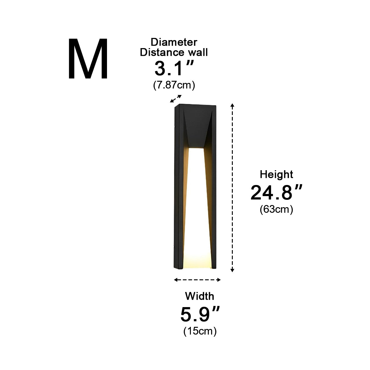 Rectangle LED Waterproof Modern Wall Sconces Lighting