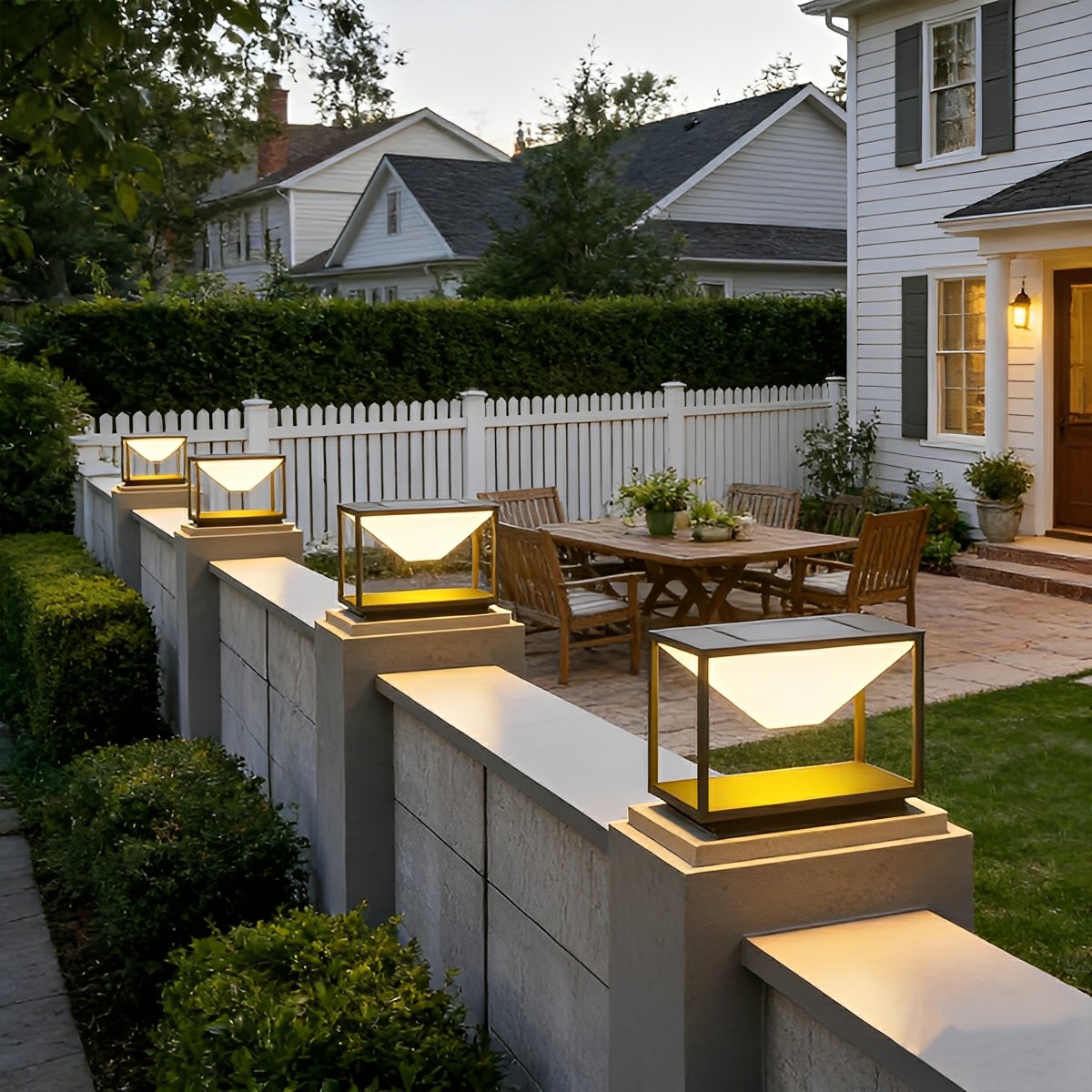 Modern Waterproof Square Mountain LED Outdoor Post Lights