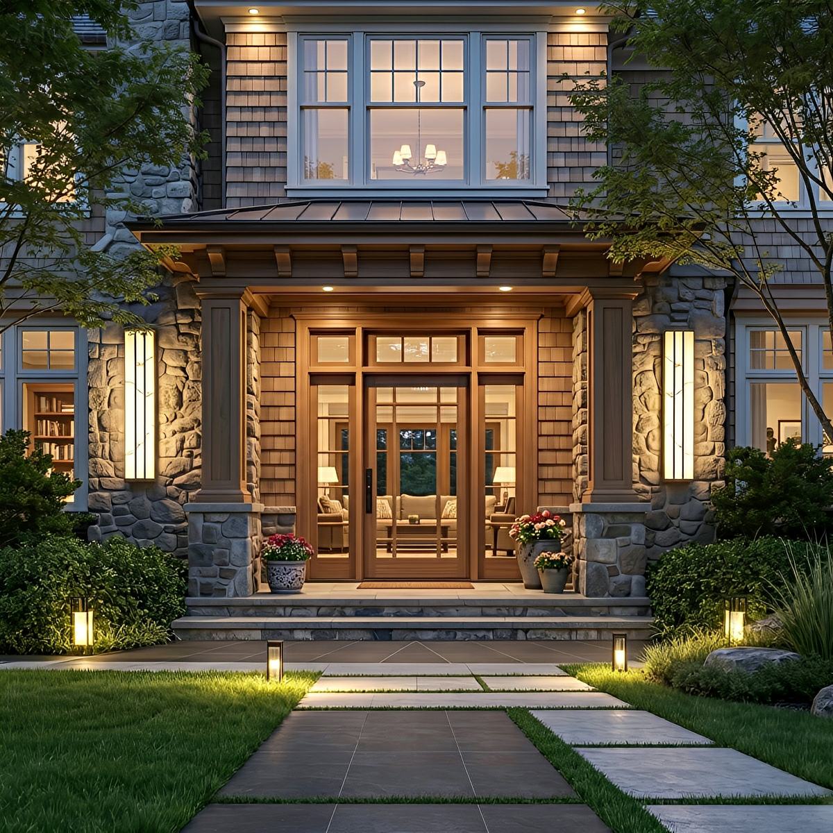 Modern Minimalist Waterproof Rectangular LED Outdoor Wall Light