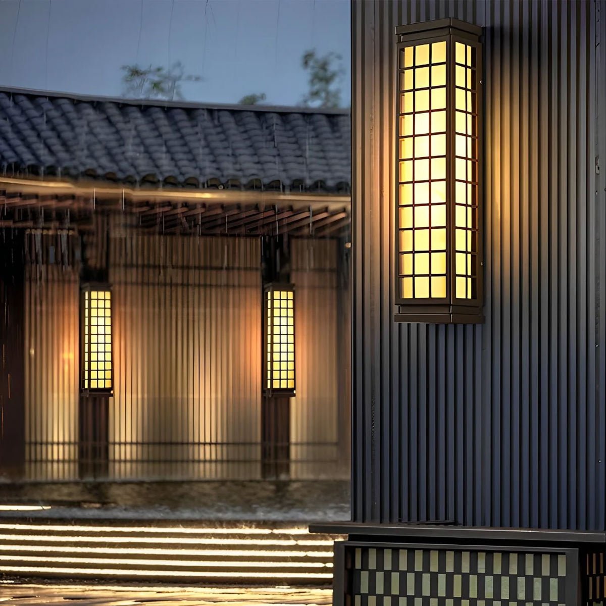 Classic Rectangular Waterproof Vintage Outdoor Wall Lights