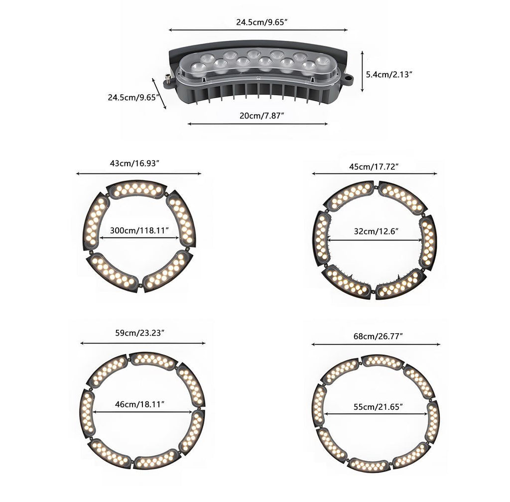 24V Low Voltage Tree Lights Outdoor — Waterproof LED Arc Spot Lights for Gardens