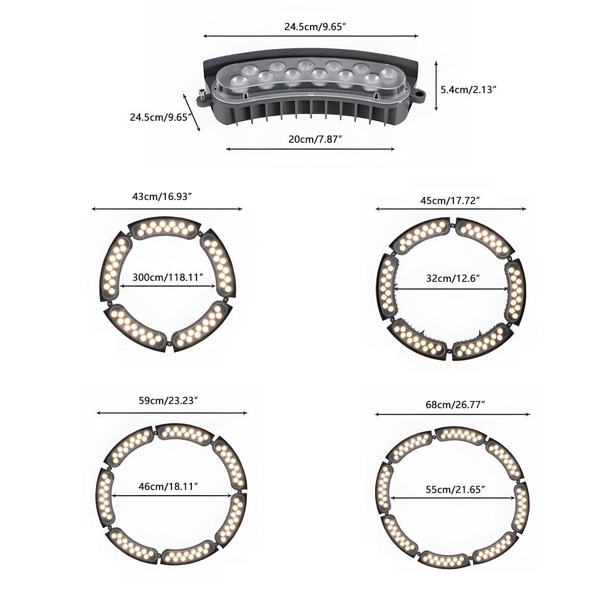 24V Low Voltage Tree Lights Outdoor — Waterproof LED Arc Spot Lights for Gardens
