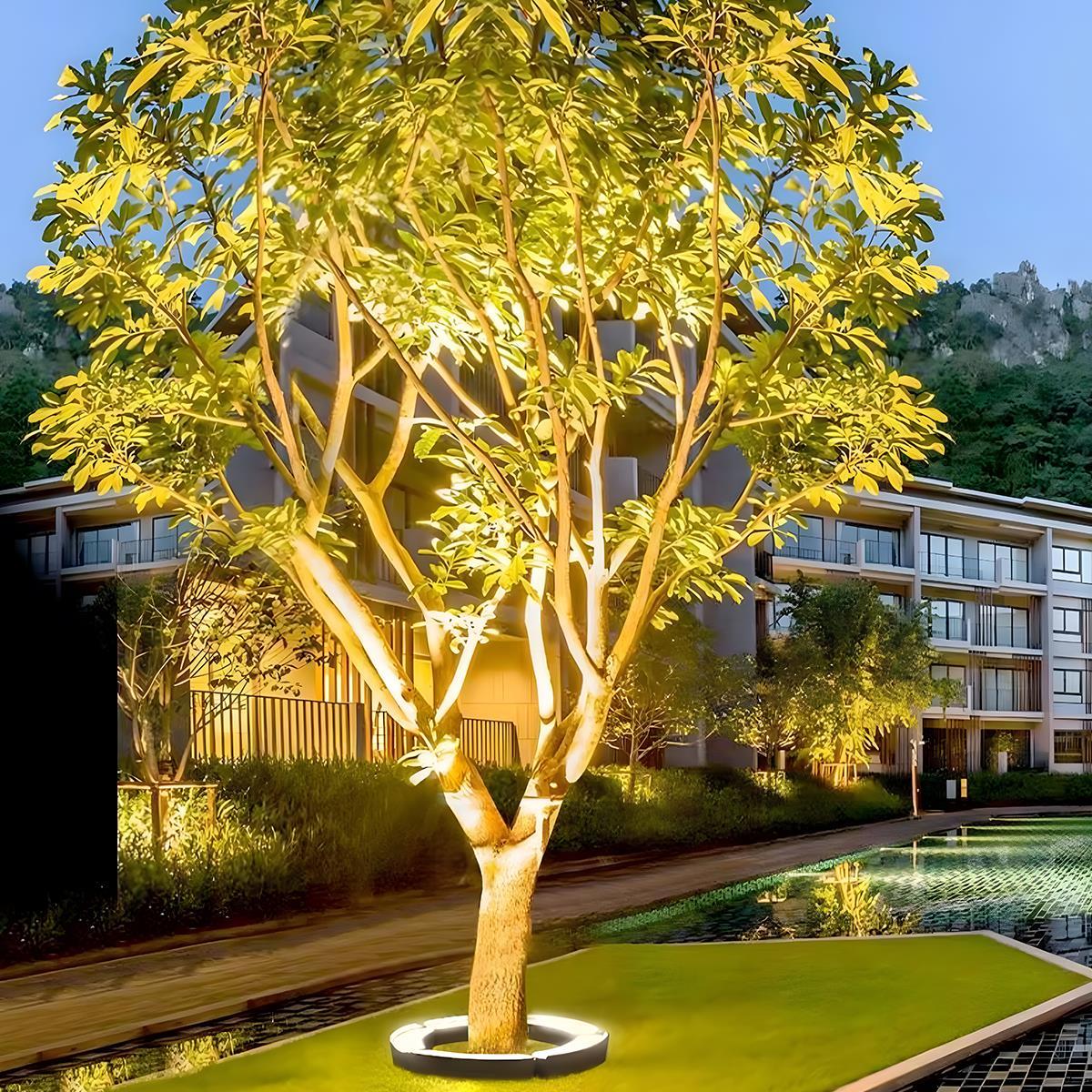 24V Low Voltage Tree Lights Outdoor — Waterproof LED Arc Spot Lights for Gardens