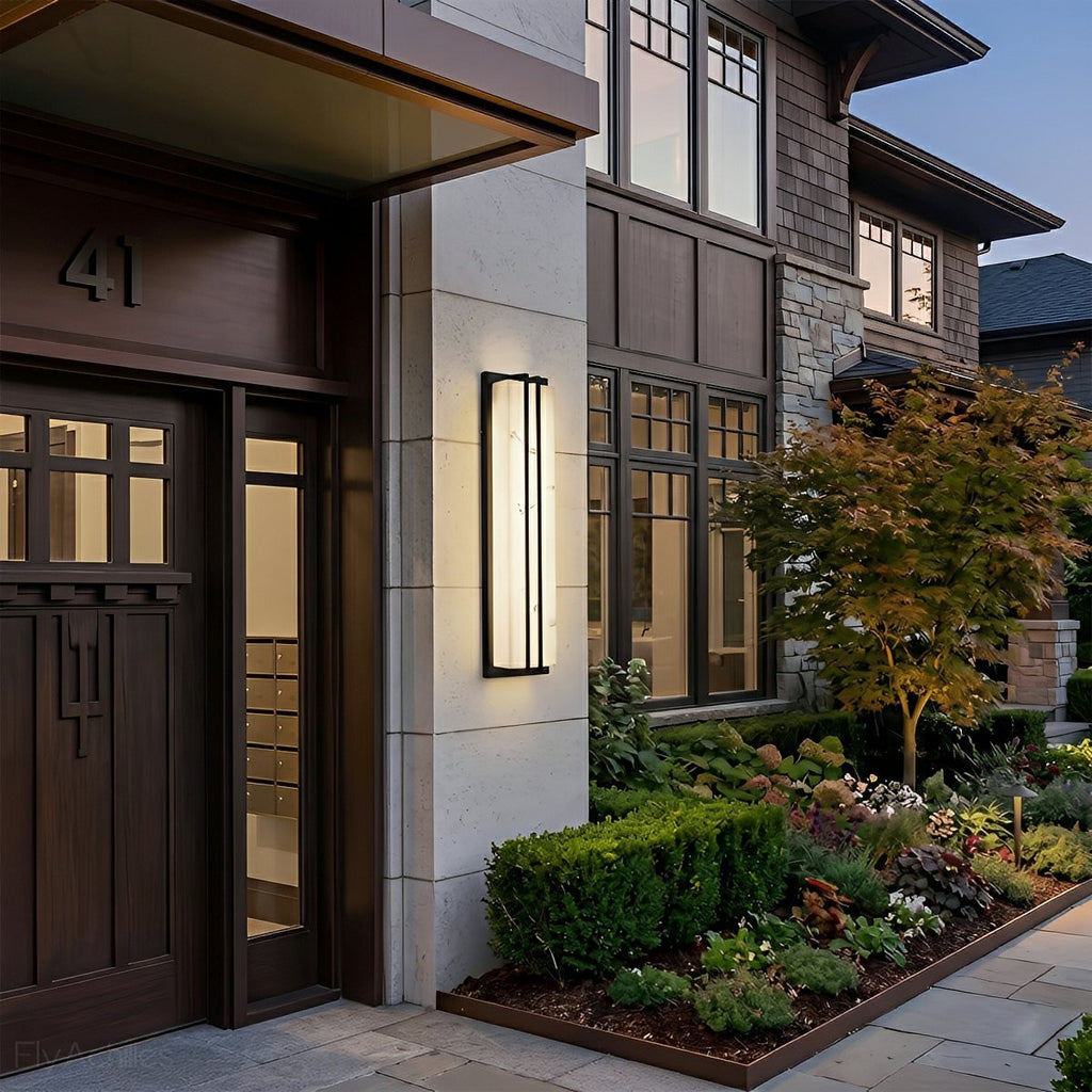 Modern Minimalist Waterproof Rectangular LED Outdoor Wall Light