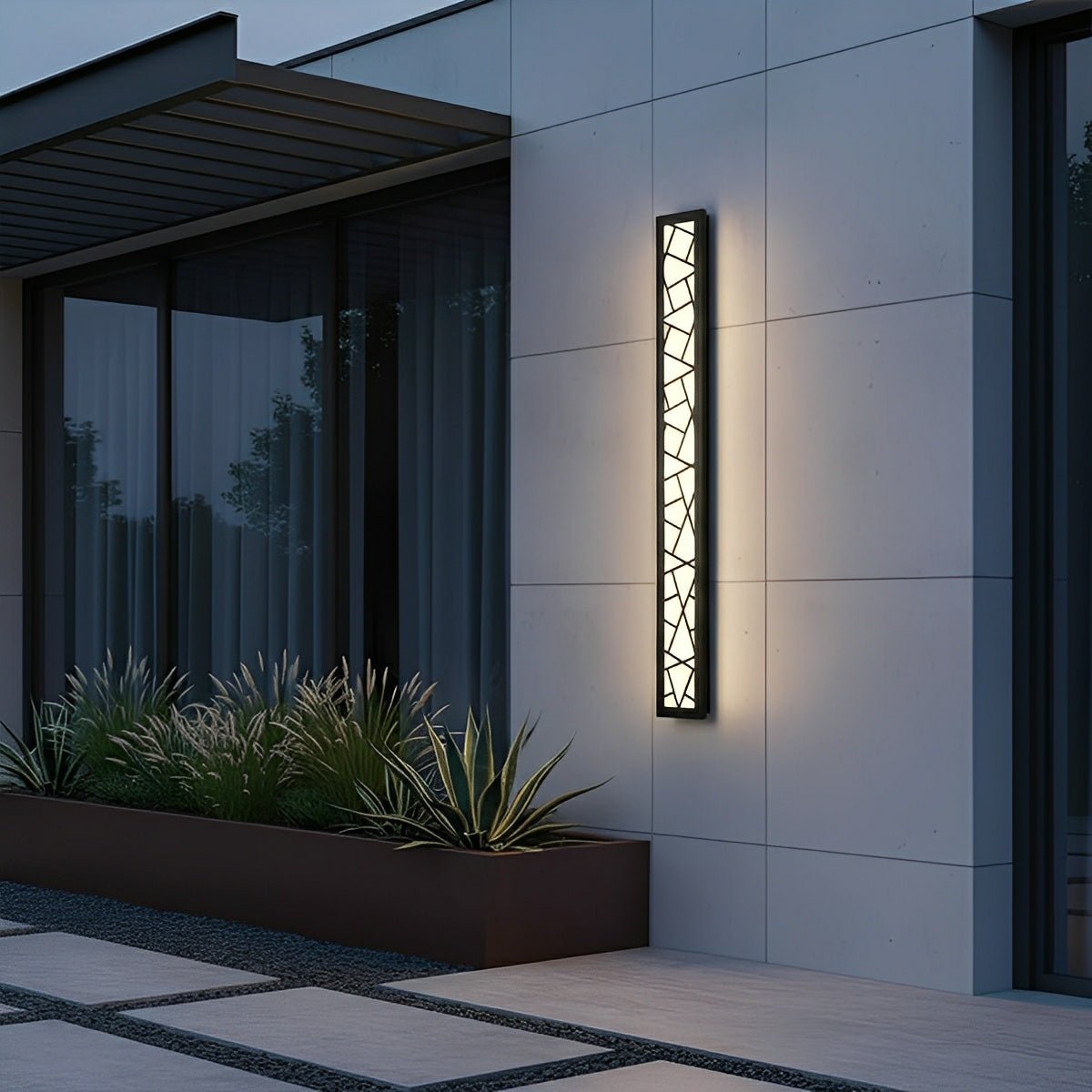 Modern Slim Waterproof Long Strip LED Outdoor Wall Lights