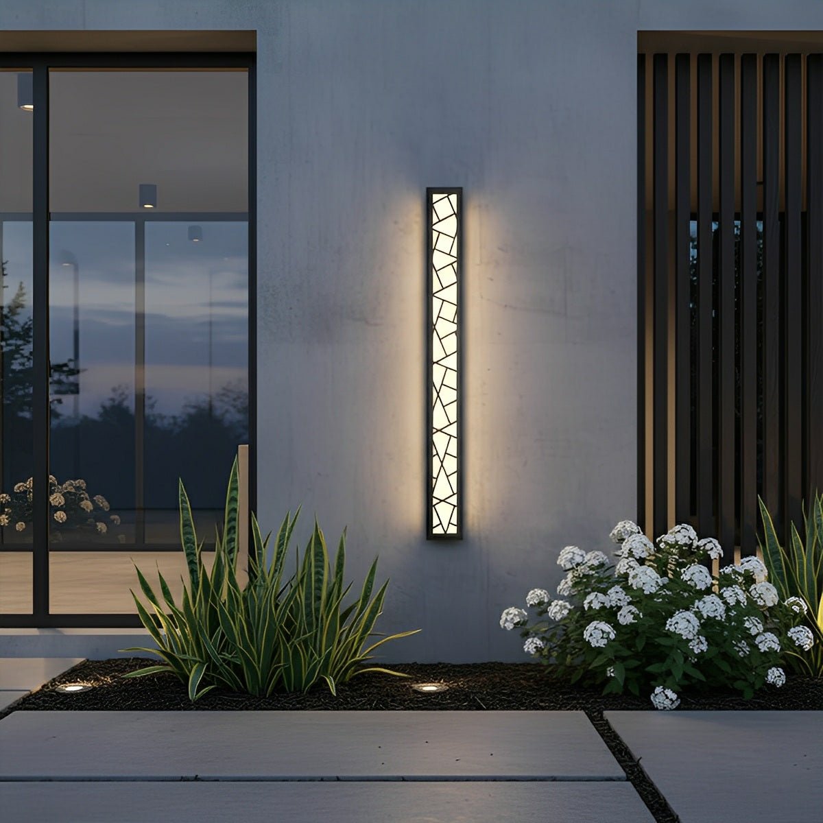 Modern Slim Waterproof Long Strip LED Outdoor Wall Lights