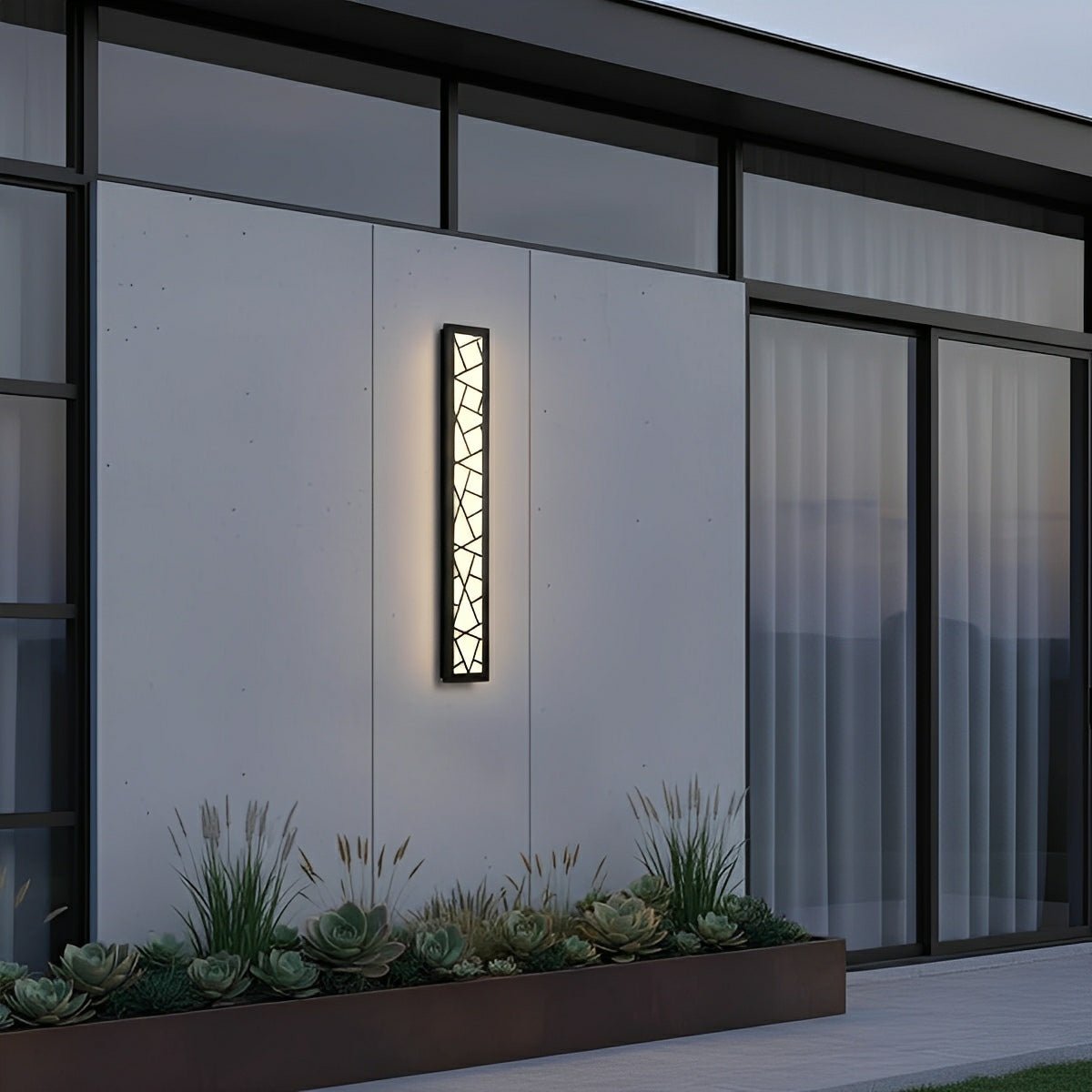 Modern Slim Waterproof Long Strip LED Outdoor Wall Lights