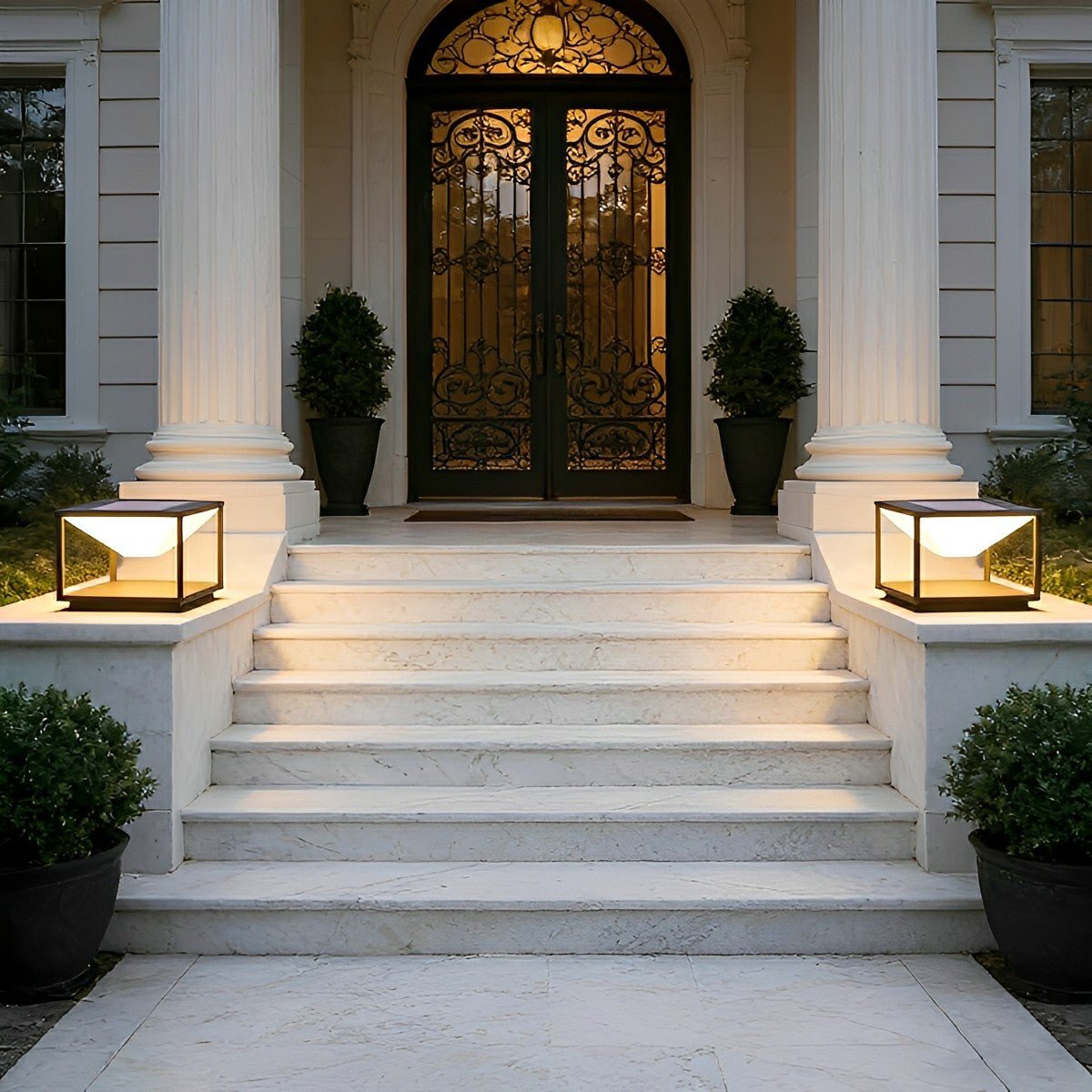 Modern Waterproof Square Mountain LED Outdoor Post Lights