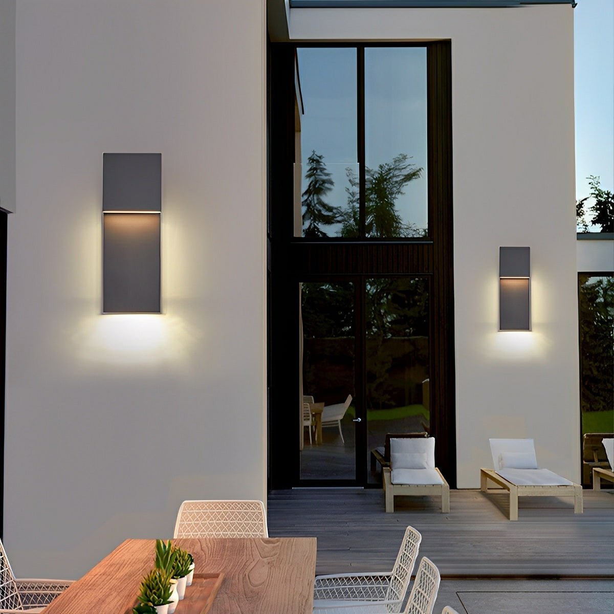 Modern Waterproof Tiered LED Outdoor Wall Lights