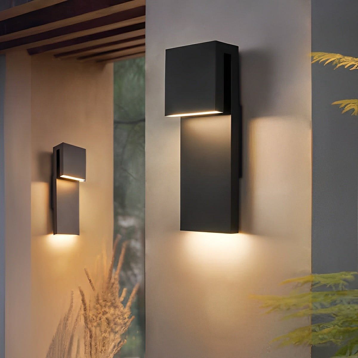 Modern Waterproof Tiered LED Outdoor Wall Lights