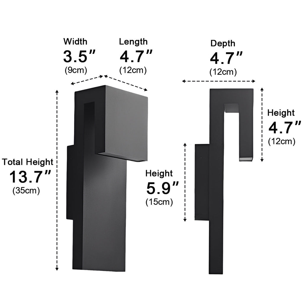 Modern Waterproof Tiered LED Outdoor Wall Lights