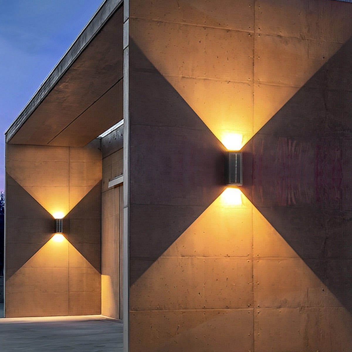 Rectangular Waterproof Up and Down Lights LED Modern Wall Sconce Lighting