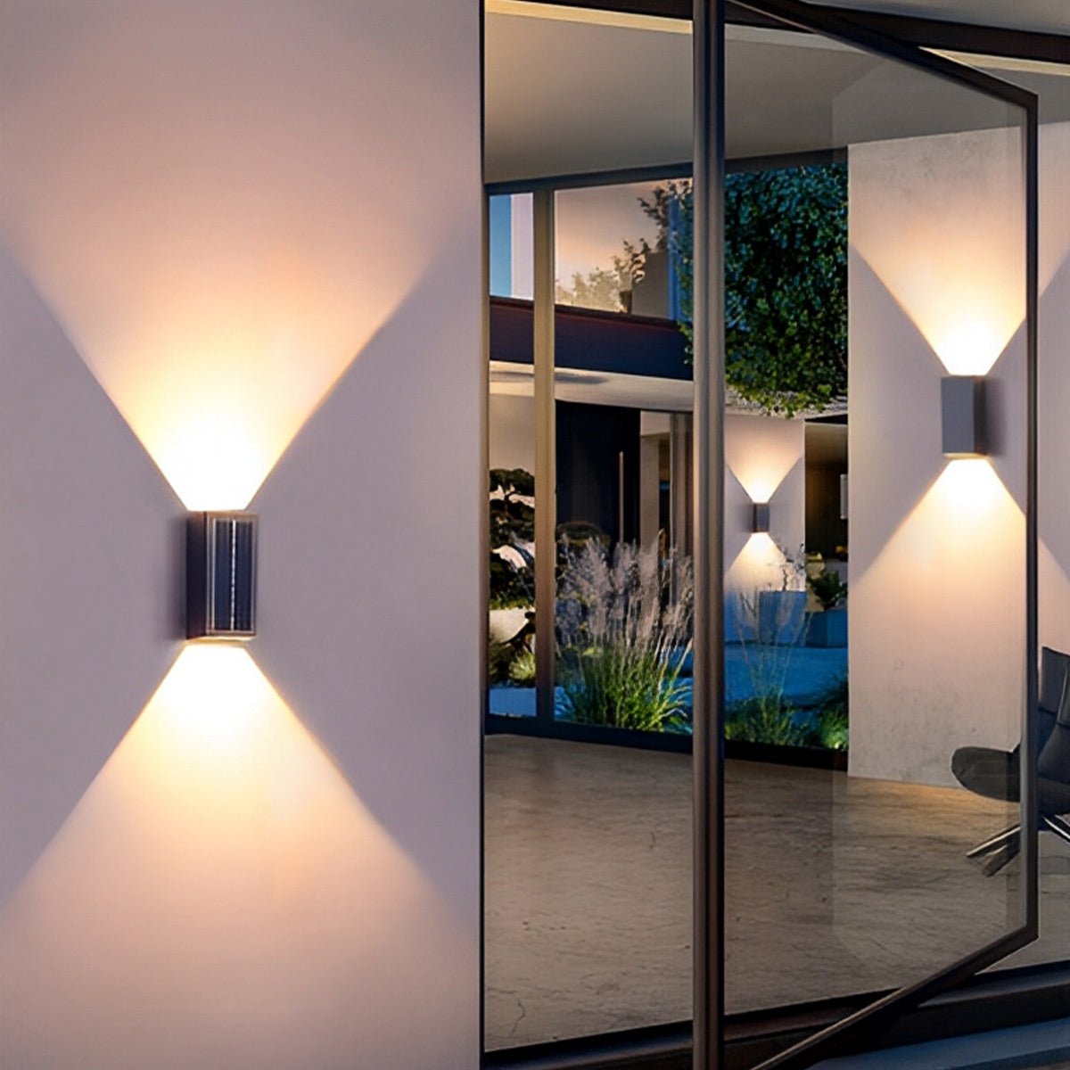 Rectangular Waterproof Up and Down Lights LED Modern Wall Sconce Lighting