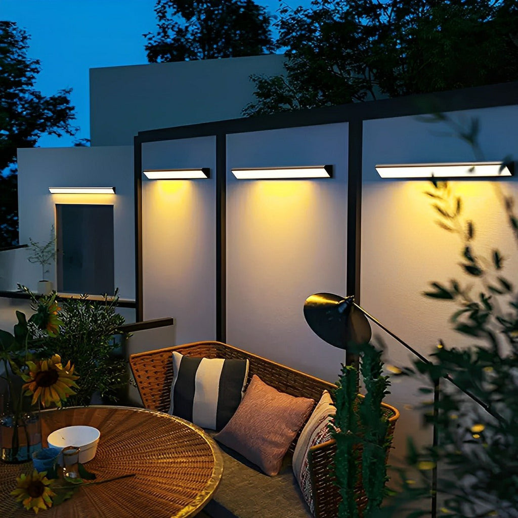 Solar Waterproof Outdoor LED Strip Lights Porch Light Exterior Wall Lights