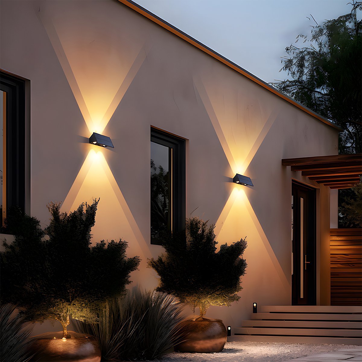 Solar Waterproof Up and Down LED Outdoor Wall Sconces