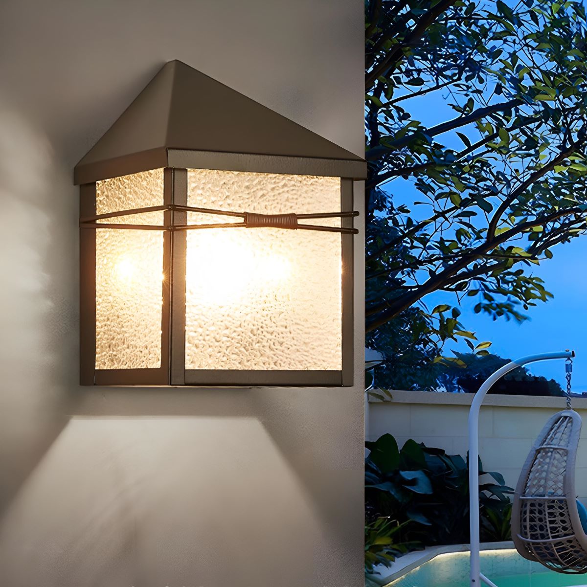 Waterproof Modern Farmhouse House Shape Outdoor LED Porch Wall Lights